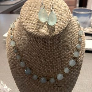 Blue sea glass style set